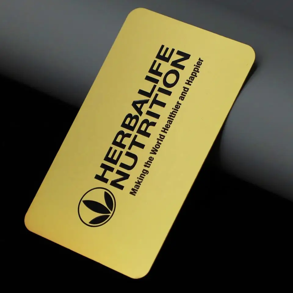 

Gold VIP Membership Metal Cards Engraved Color Printing Estate Luxury Cards