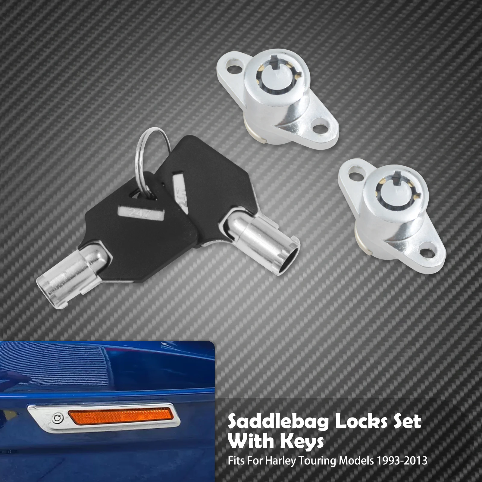 Мотоциклетные стальные жесткие замки для седельной сумки, набор ключей для Harley Touring Road King Electra Street Glide Road Glide FLTRX 1993-2022 2023