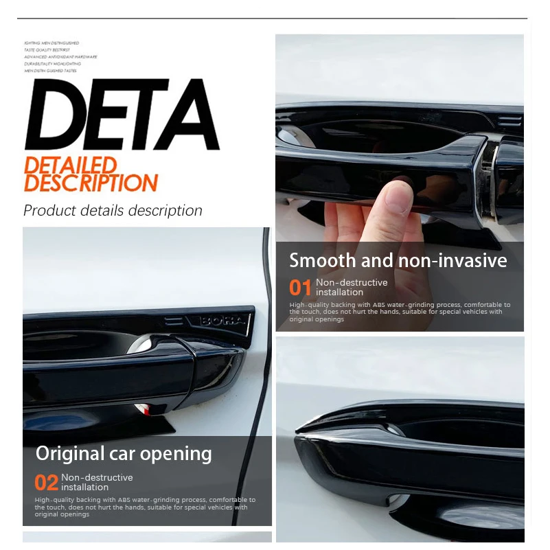 Для Renault Talisman Samsung SM6 2015 ~ 2022 глянцевый черный внешний чехол на дверную ручку