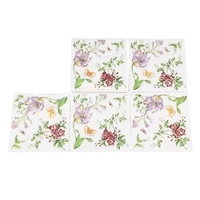 100 pcs printed feature flower pattern paper napkins for event party decoration tissue paper towels daily necessities