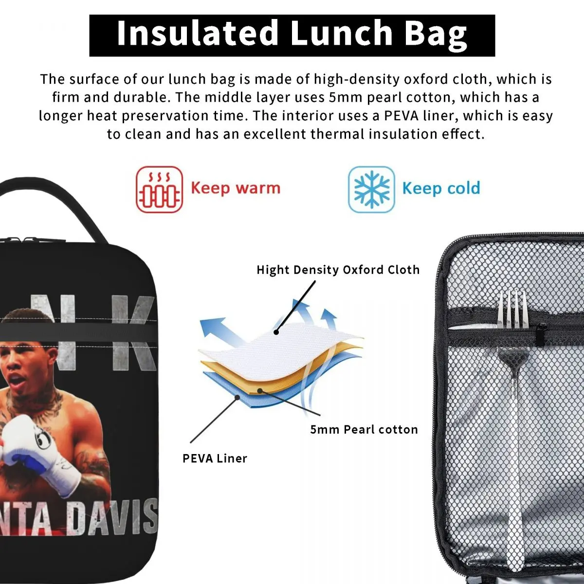 Гервонта Дэвис Танк боксерская термоизолированная сумка для обеда работы
