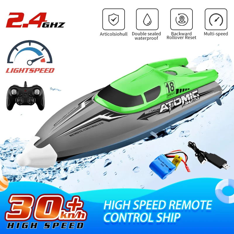 

New High Speed Remote Control Rowing Captain's 30km/h Remote Control Toy Boat Model of Children's Electric Toy Boat