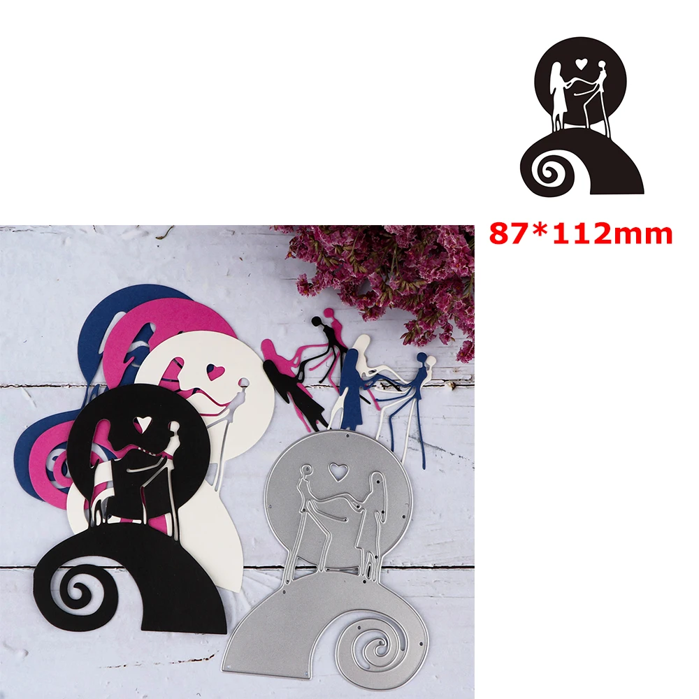 

Disney Jack and Sally Moon Scene Metal Cutting Dies Set Mould Knife DIY Halloween Paper Cards Scrapbooking Crafting 2023 New