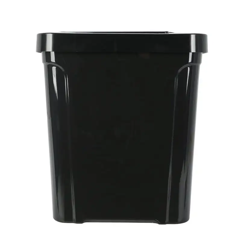 

gal Plastic Touch Top Lid Kitchen Trash Can, Black