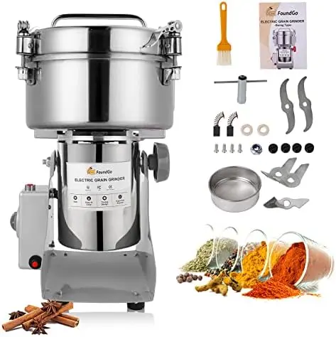 

Mill Grinder Cereals Pulverizer Spice Grinding Powder Machine Corn Flour Grinders for Dry Spices Seeds Herbs Grains Coffee Rice