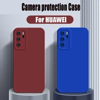 for huawei p30 p40 lite p50 pro honor 50 30 20 9x pro y9 prime 2019 p smart 2021 case camera lens tpu silicone soft cover coque
