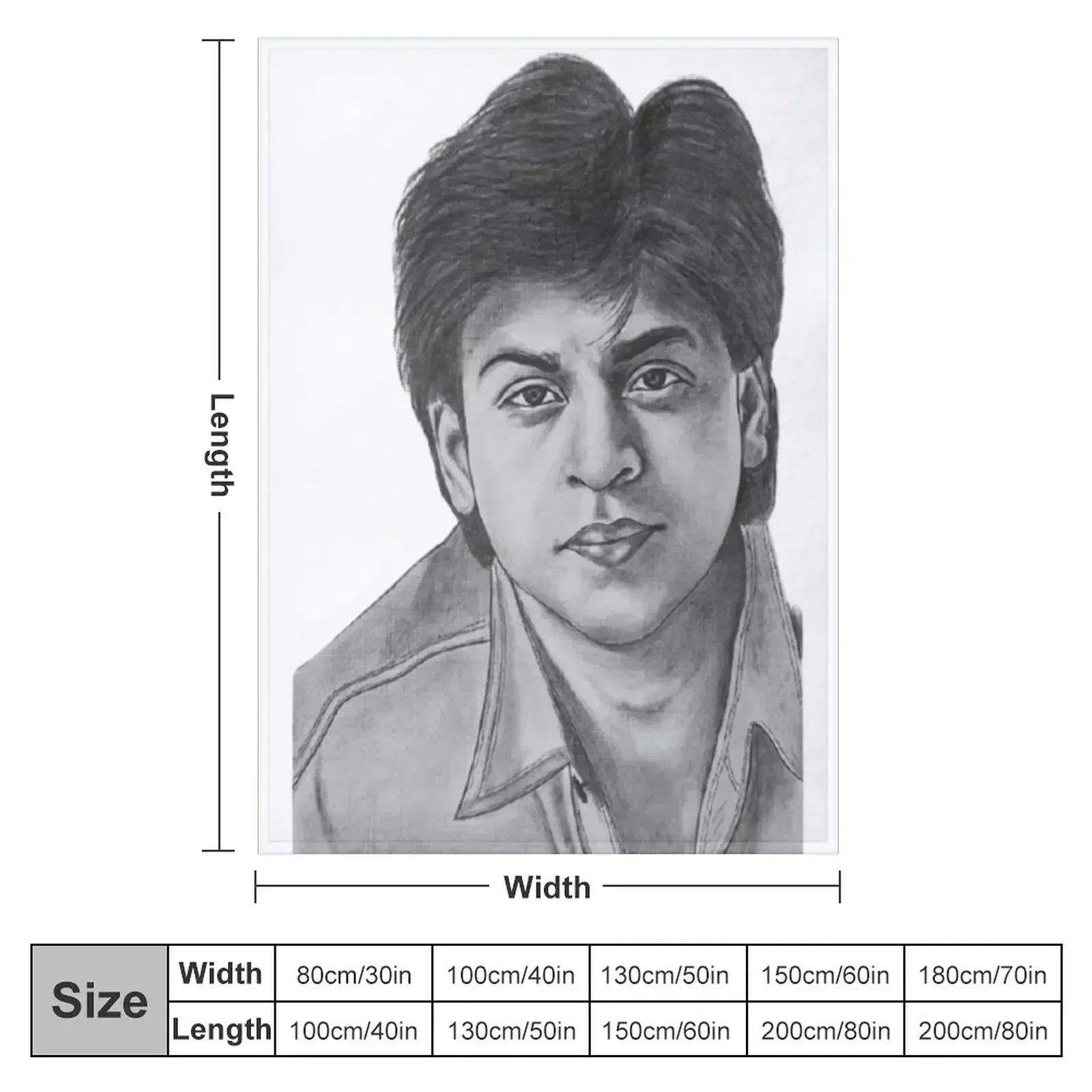 Одеяло Shahrukh khan Sketch Тонкие одеяла