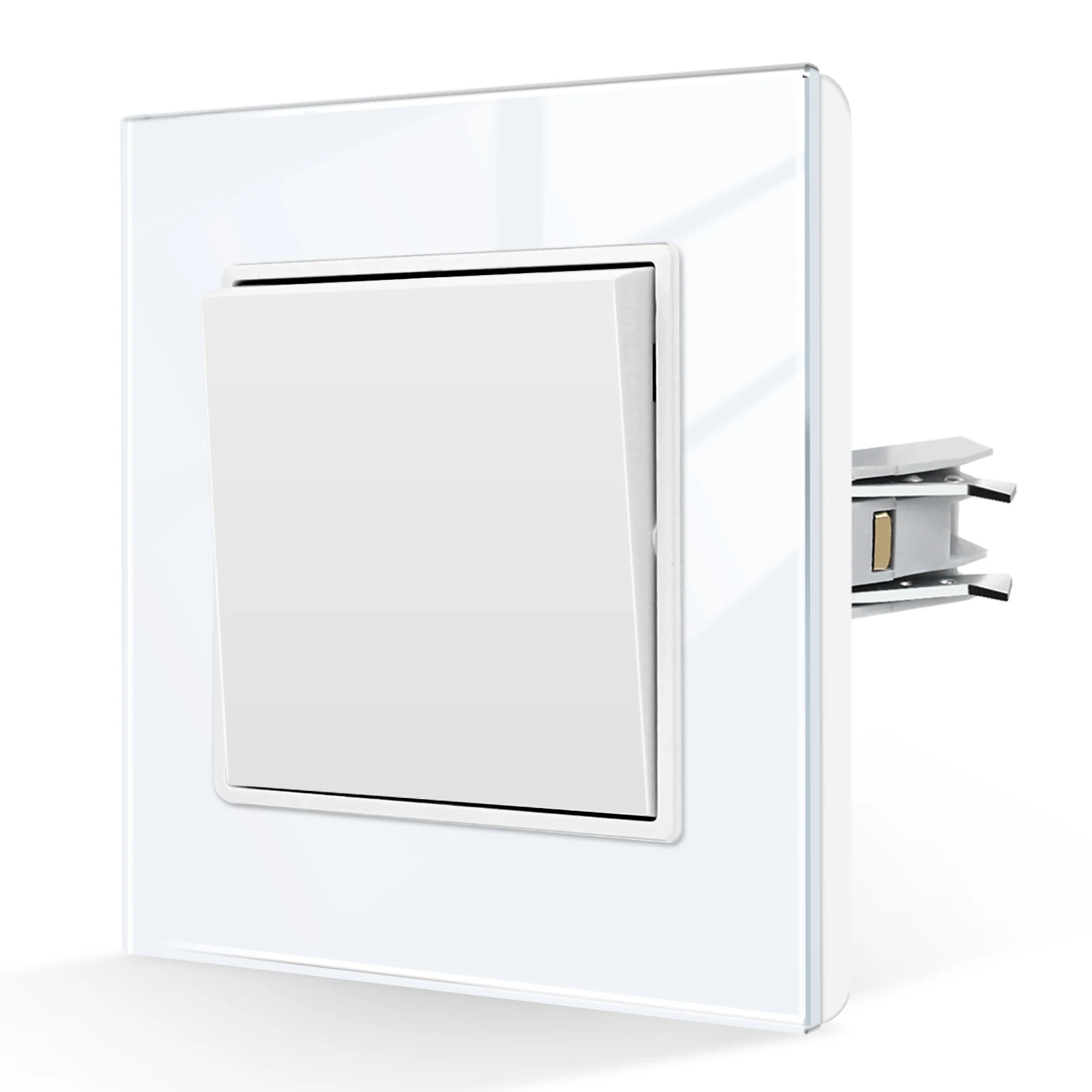 

Bingelec настенный кнопочный переключатель, 1/2/3 Gang, односторонний стеклянный экран, стандарт ЕС, механический быстродействующий переключатель