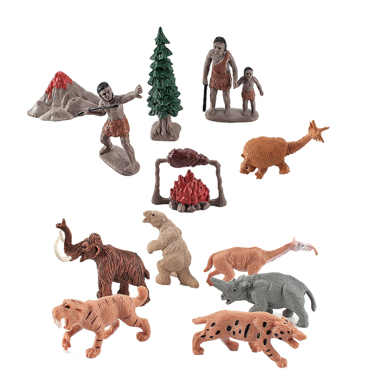

12pcs Prehistoric Savage Life Action Figures Primitive Human Evolution People Model Figurine Early Education Cute Kid Toy Gifts