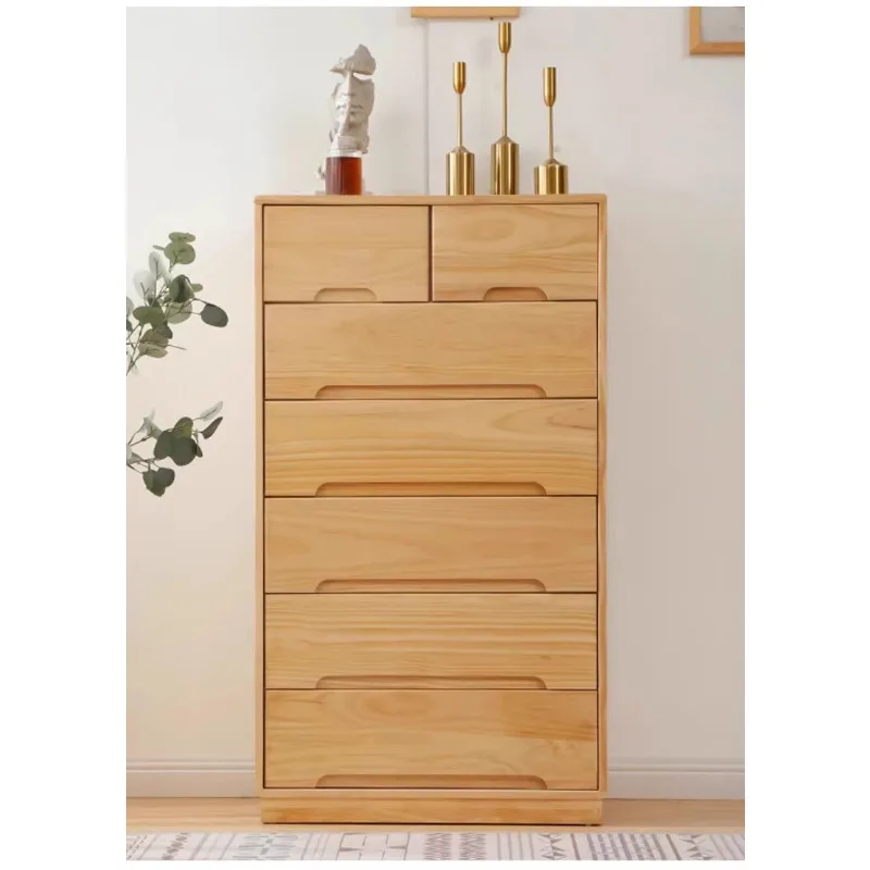 Комод из массива дерева ширина 50 см комод для спальни простой прикроватный шкаф