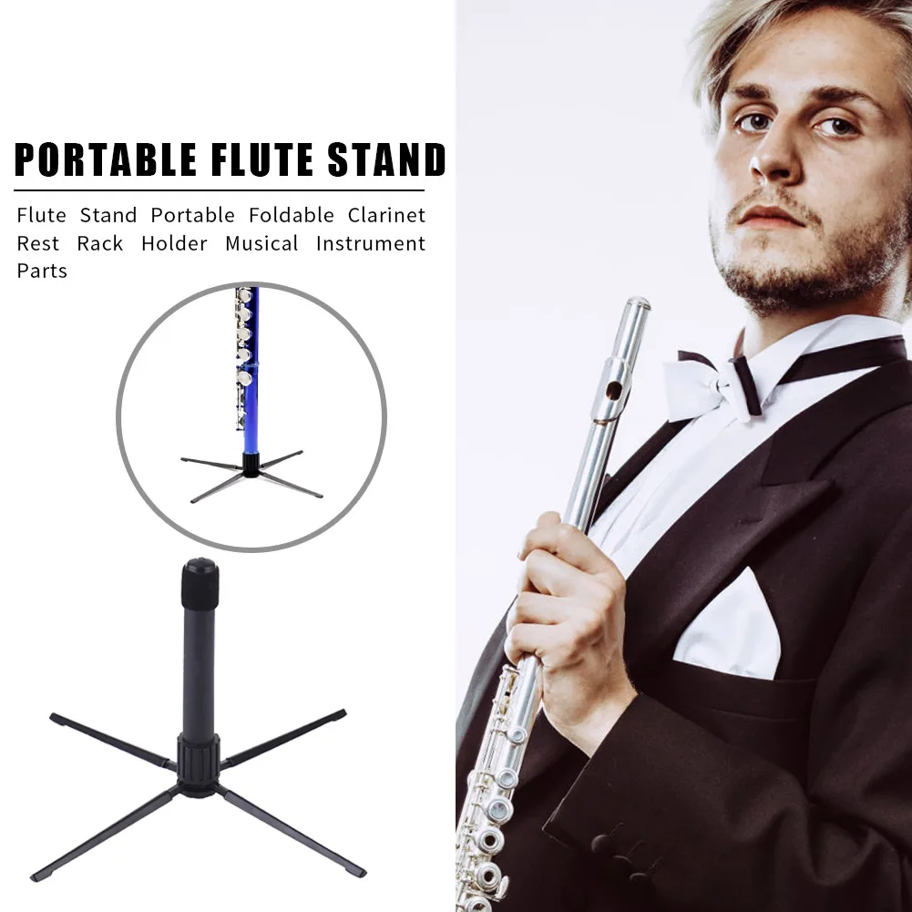 

Flute Stand Installa and Remove Convenient Simple Portable Foldable Clarinet Rest Rack Holder Musical Instrument Parts