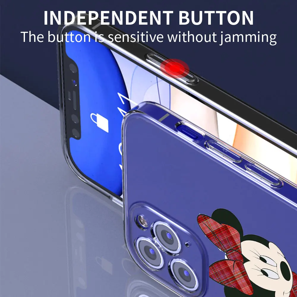Чехол Etui Funda для iPhone 13 11 12 Pro Max XR X 8 7 6 6S Plus XS SE чехол телефона прозрачный силиконовый