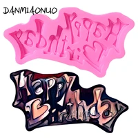danmiaonuo a1334033 happy birthday letter shape stampo silicone rose mold baking accessories foremki silikonowe palma