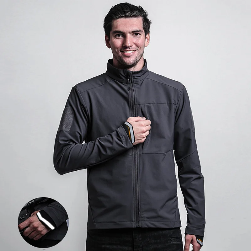 Outdoors Cycling Reflect Light Mountaineering Jacket Tactical Soft Shell Men's Coat Camping Hiking Trekking Waterproof Clothes