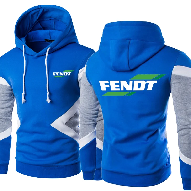 

New Spring Autumn Fashion Fendt Logo Hoodies Patchwork Men Pullover Sweatshirts Casual Cotton Hoody 5 Colors