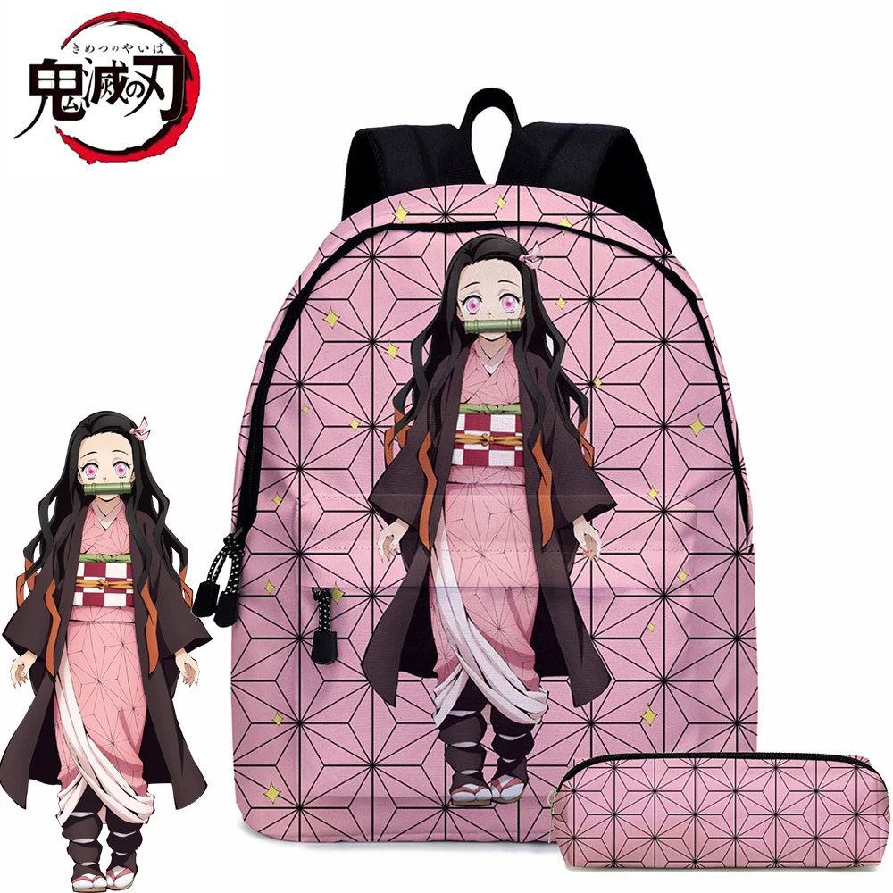 Demon Slayer Kimetsu No Yaiba Backpack Cosplay Nezuko Schoolgirl Schoolbag Anime Backpack School Bags Travel Bag Gifts