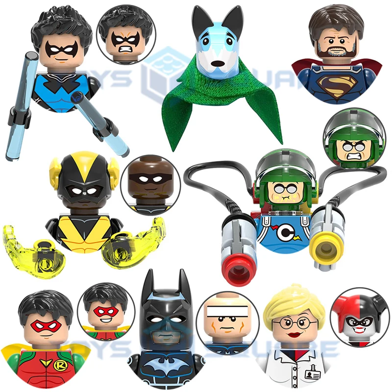 

HEROCROSS The Robin Nightwing приправа король Квинн Черный вулкан чудо-дог Jor El модель блоков детский набор подарки игрушки