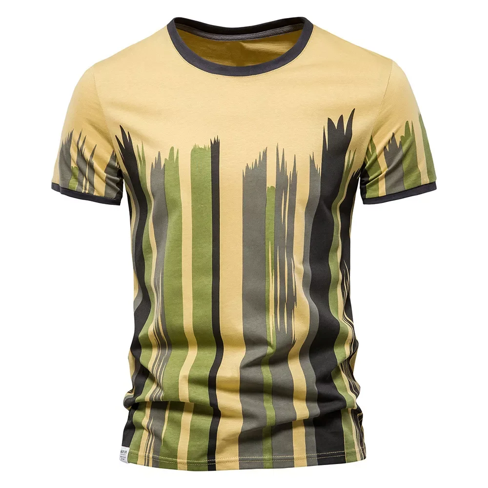 

2022 Men's Summer New Short-sleeved Men's T-shirt Business Sports Striped Lapel Short-sleeved T-shirt Men's Clothing Polo Homme