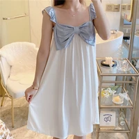 summer rayon night dress womens nightie princess style suspender sleepwear sexy lingerie for women solid color home dresses