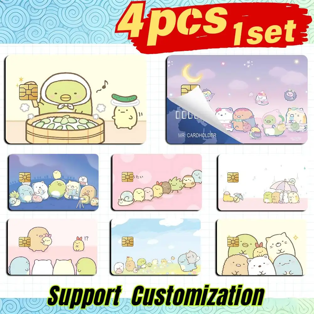 Фото Наклейки-стикеры S-Sumikkogurashi Corner-Shy Mascot для банковских карт, защитная водонепроницаемая пленка-наклейка, подарок №1