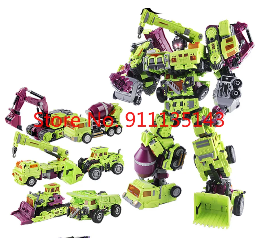 

NBK Transformation Devastator G1 GT Combiners 6in1 green Toy Combiner Car Transformation Toys hobby collection Action Figure