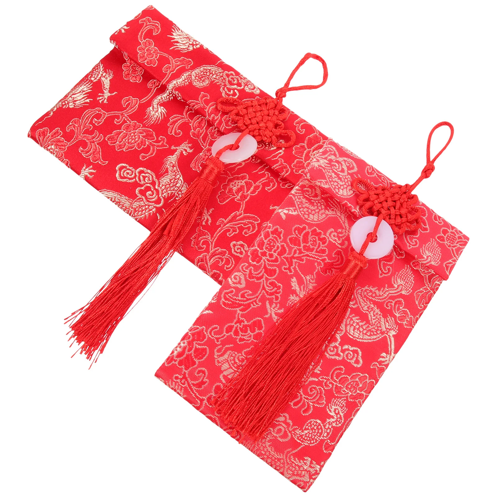 

Envelope Money Red Chinese New Year Pockets Brocade Weddinglucky Envelopes Gift Festivalknot Silk Hong Springbao Pouches Fortune