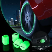 5pcs universal luminous dust proof lettering logo valve tire caps cover car for opel astra corsa insignia mokka opc vectra