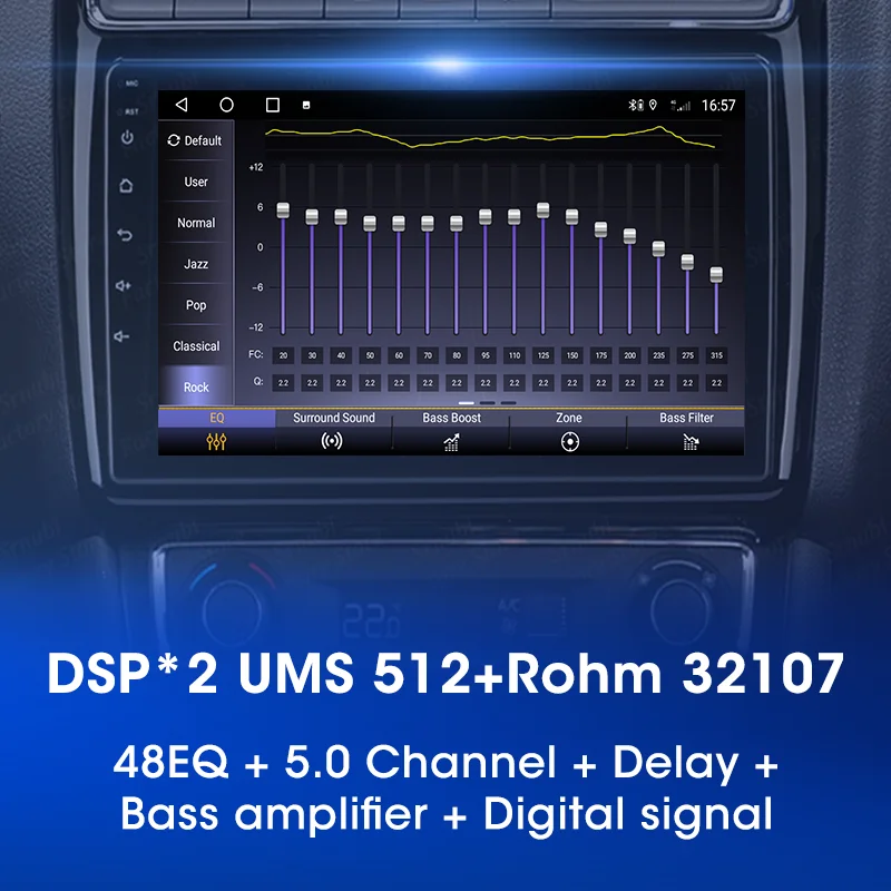Автомагнитола 2DIN универсальная для Volkswagen Skoda Polo Golf Passat Android