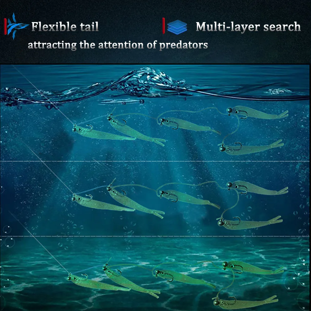 A set of bait Soft Lure Fishing Bait Pesca Jig Head Wobbler Metal Fish Sea Bass Leurre Tackle Swim Cast Bait ice winter fishing