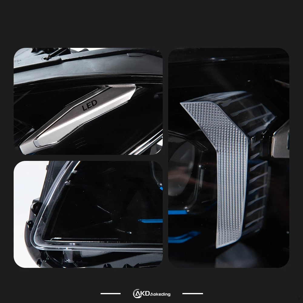 Фото 2 шт. автомобильные фары для BMW F10 F18 светодиодные фары 2010-2017 525I 530I фары Drl указатель поворота дальнего света проектор «ангельские глазки» №5