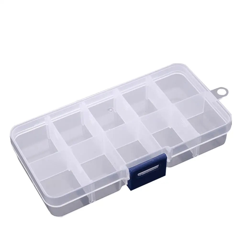 

5pcs Grid Box Pills Jewelry Storage Case PP Plastic Rhinestones Tablets Organizer Container