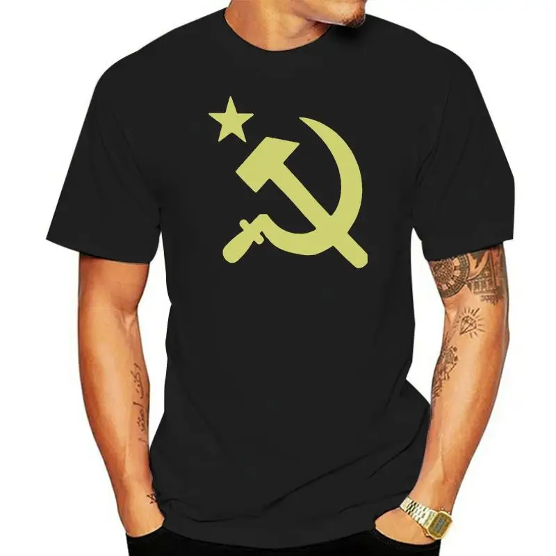 Sickle And Hammer T Shirt Cccp Sssr Urss Soviet S-3Xl Lennin Stalin