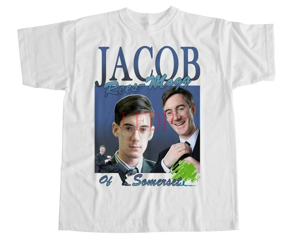 

Jacob Rees Mogg T Shirt Funny Humour Vintage Homage 80s Political Conservative Men T-Shirts Short Sleeve O-Neck Cotton