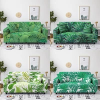green leaves theme sofa cover elastic sofa covers for living room all inclusive modern simple home sectional sofa cushion cover