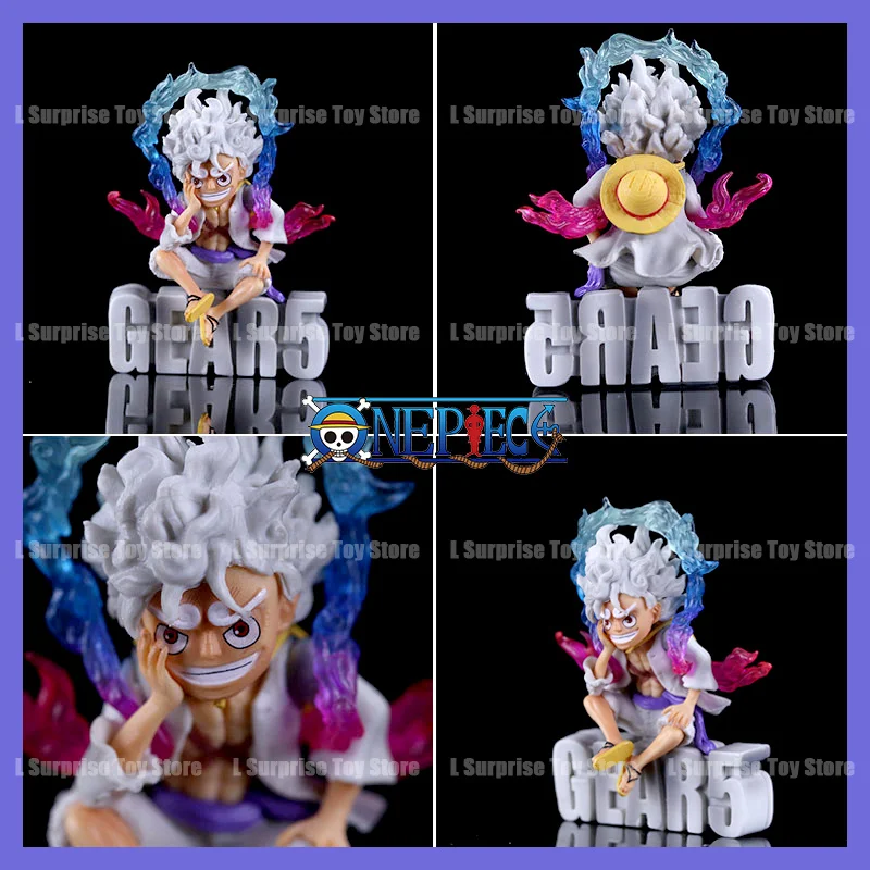 

9CM One Piece GK Luffy Gear 5 Mini Japanese Anime Action Figure Statue Figuras Figurine Birthday Decoration Gifts For Kids Toys