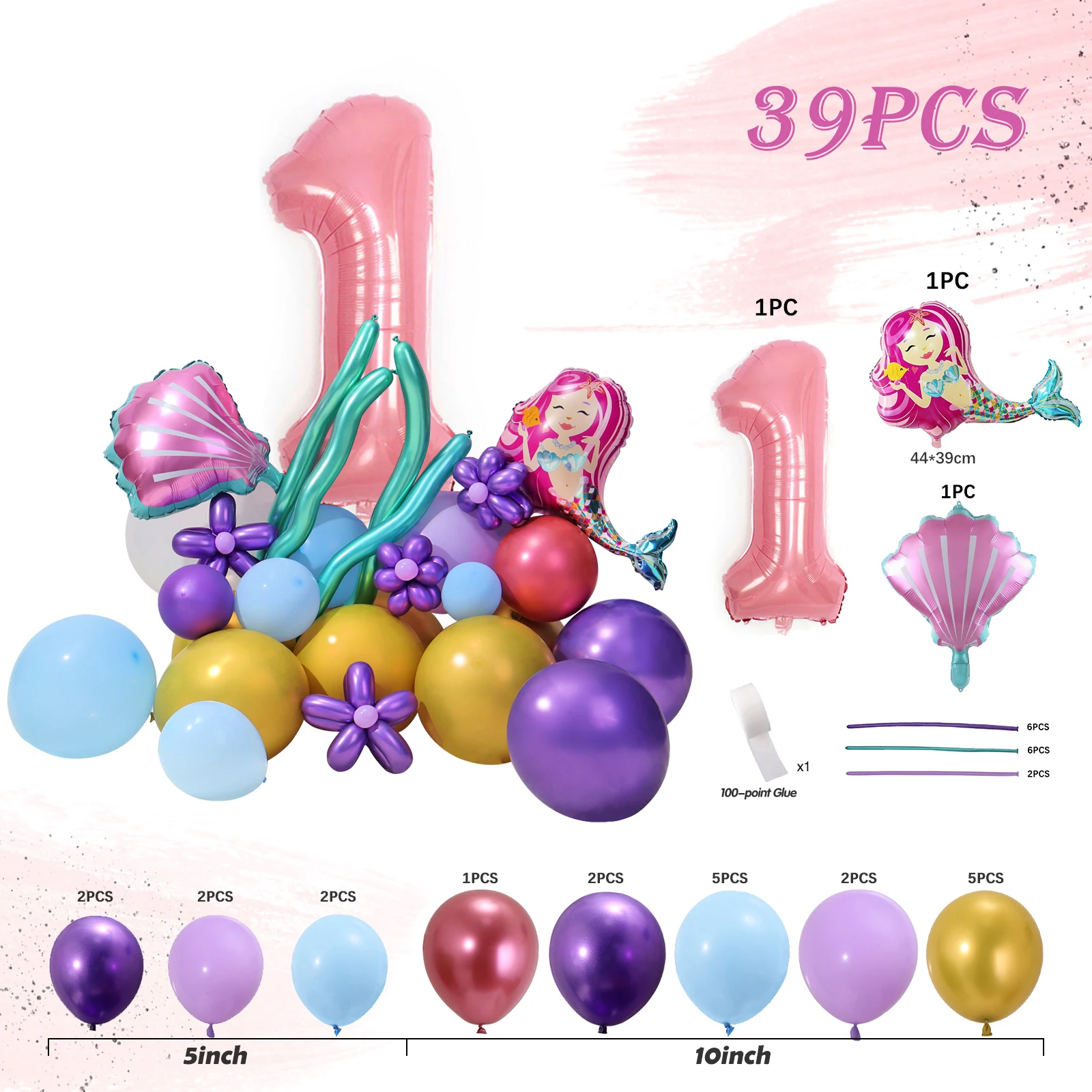 

Mermaid Balloon Digital Balloon Foil Balloon Tower Balloons Party Decoration Wedding Baby Shower Birthday Party Decorations Arch