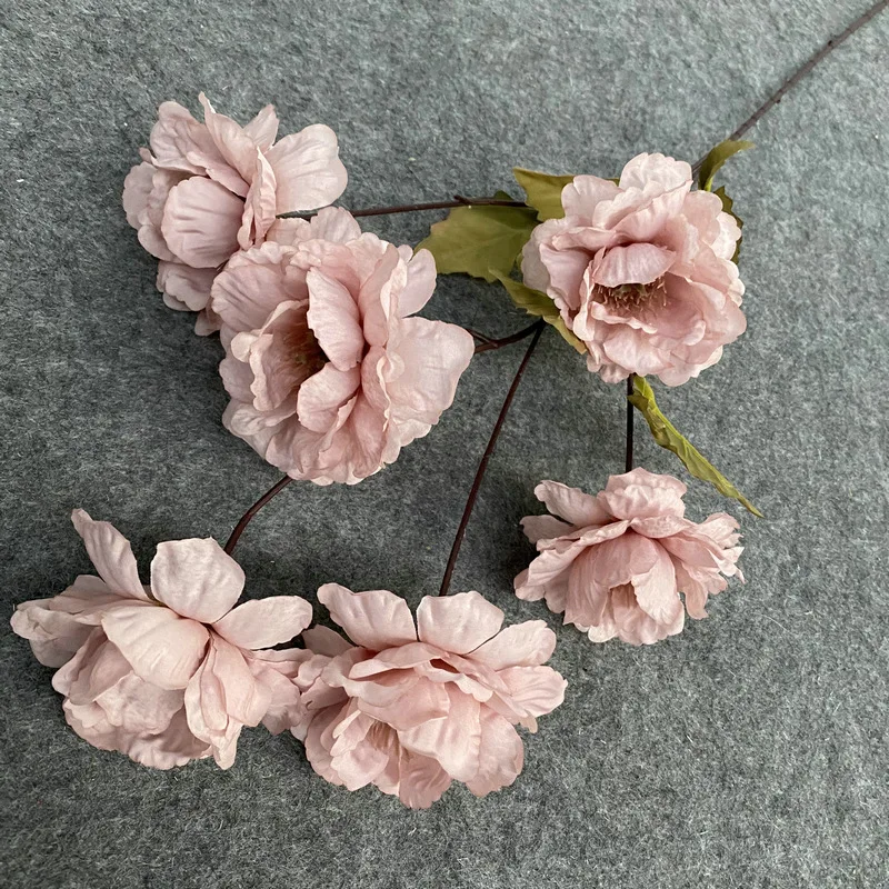 

Artificial Flower 6heads/branch Peony Silk Flower for Home Vase Wedding Party Decoration DIY Photographic Props Fake Flowers