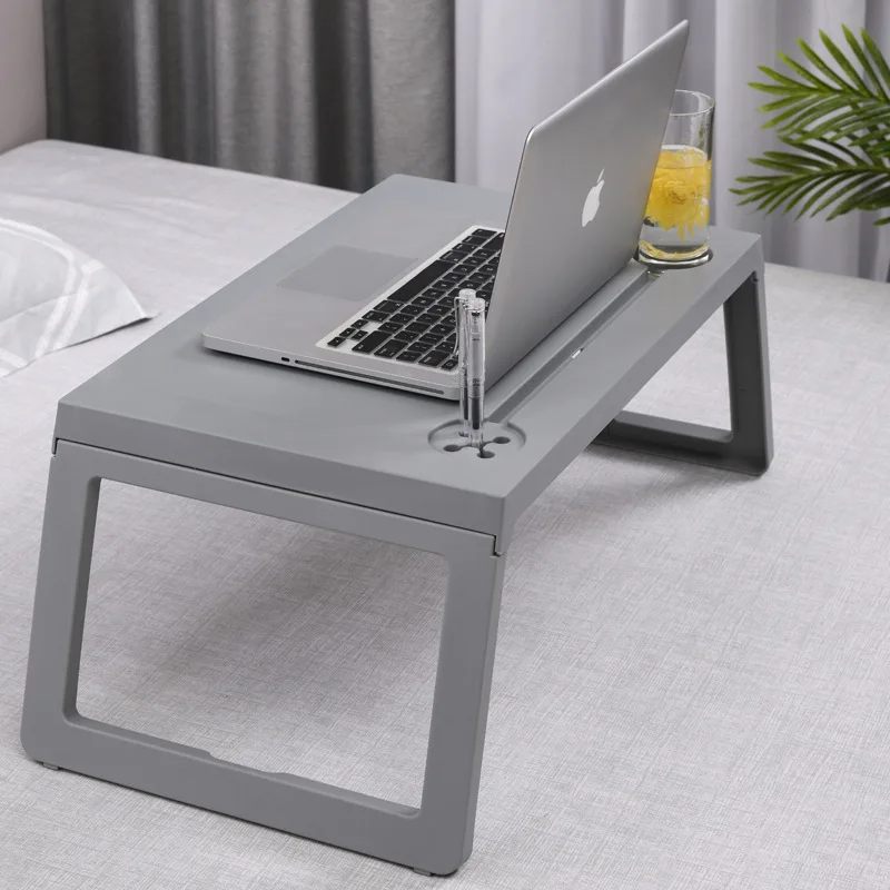 Aoliviya Sh New Weimijia Folding Computer Desk Simple Desk Bedroom Lazy Table Plastic Student Bedroom Bed Table Confinement Dini