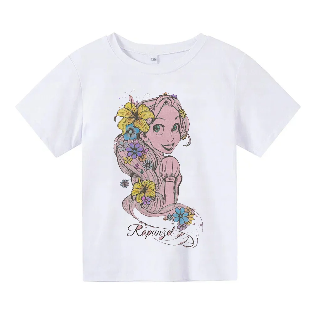 Повседневные хлопковые одинаковые комплекты для всей семьи в стиле Рапунцель