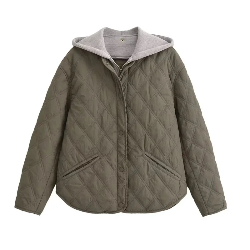 Хлопковая куртка с капюшоном европейская Америка женская одежда 24 осенне-зимняя