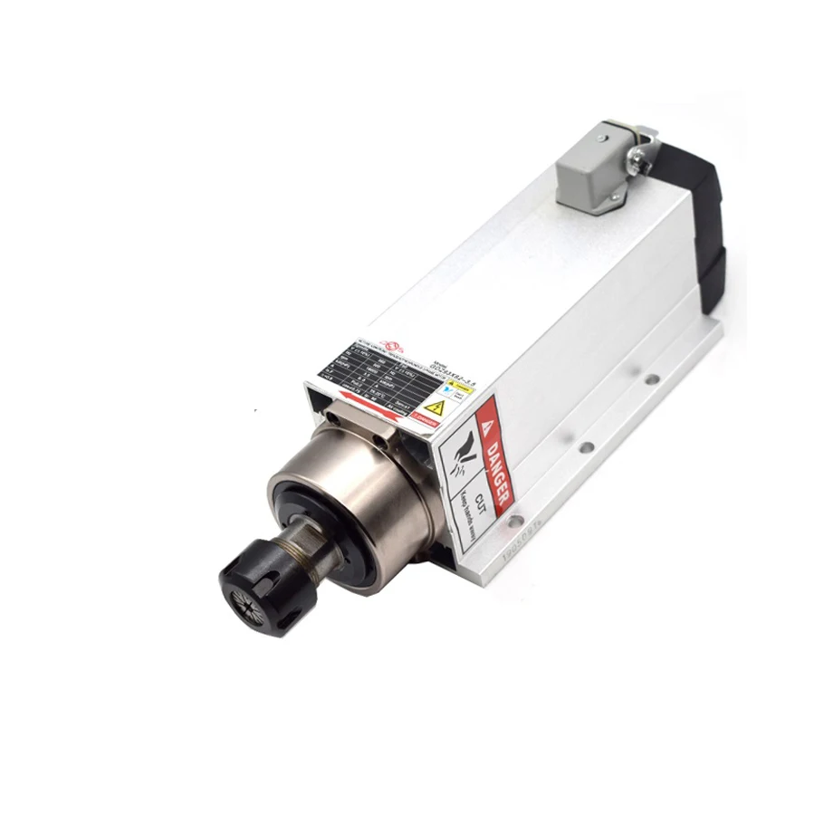 

1.5KW Air Cooled Spindle Motor 220V ER20 Wood Lathe Spindle For CNC Milling Router Machine Tools