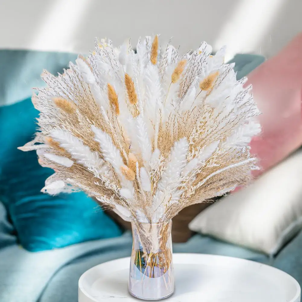 

95Pcs Dried Pampas Grass Attractive Long Lasting No Watering Wedding Decor Dried Pampas Bouquet Pampas Grass Bouquet