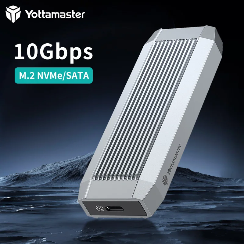 Внешний накопитель Yottamaster M2 NVME SSD, NVMe PCIE 3,0 PCIE 4,0 SSD, корпус для USB3.1 GEN2 Type-C 10 фунтов, 4 ТБ SSD