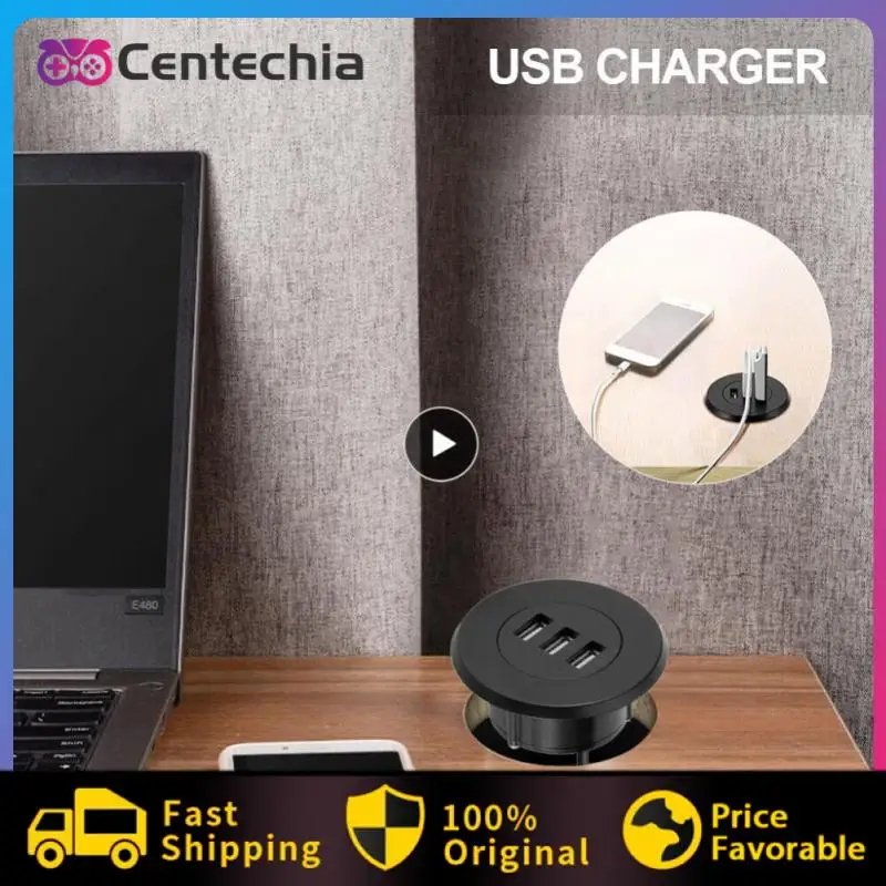 

150cm Grommet Hole 3 Ports Usb 2.0 Hub For Laptop Pc Computer Usb2.0 Splitter In-desk Mounting Usb 2.0 Hub Adapter Splitter