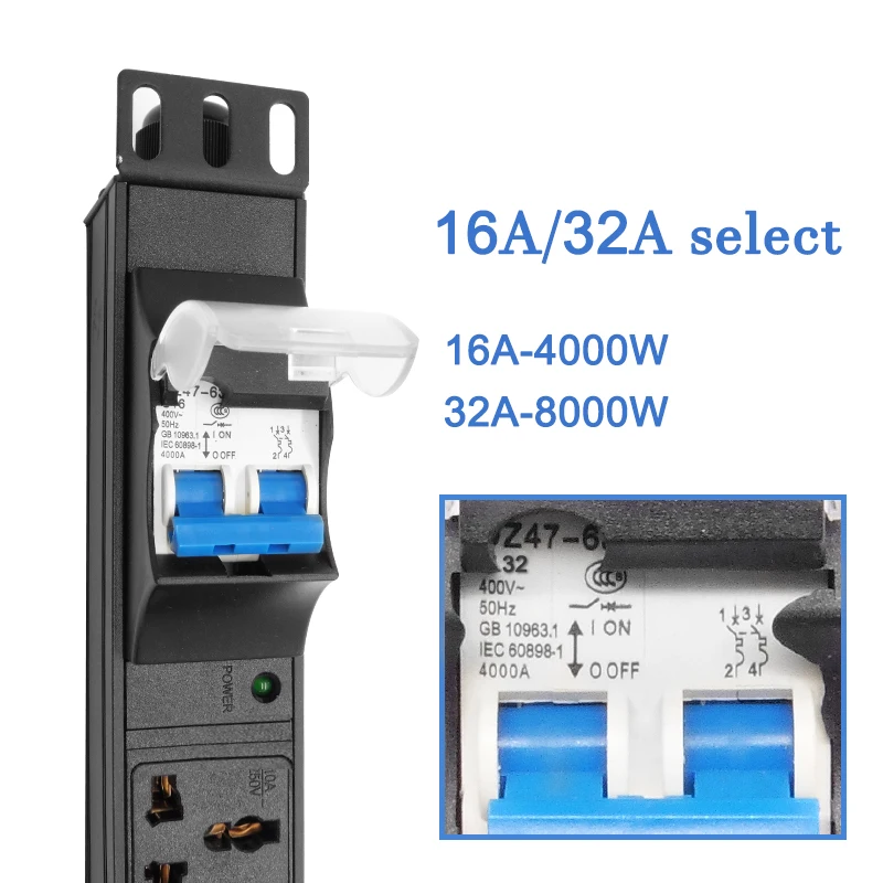Удлинитель питания беспроводной 16 А 32 4000 Вт 8000 6 шт.