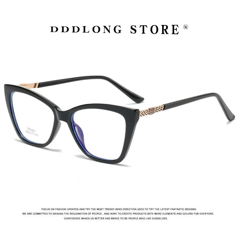 Очки DDDLONG женские с защитой от синего света аксессуары кошачий глаз оправа для