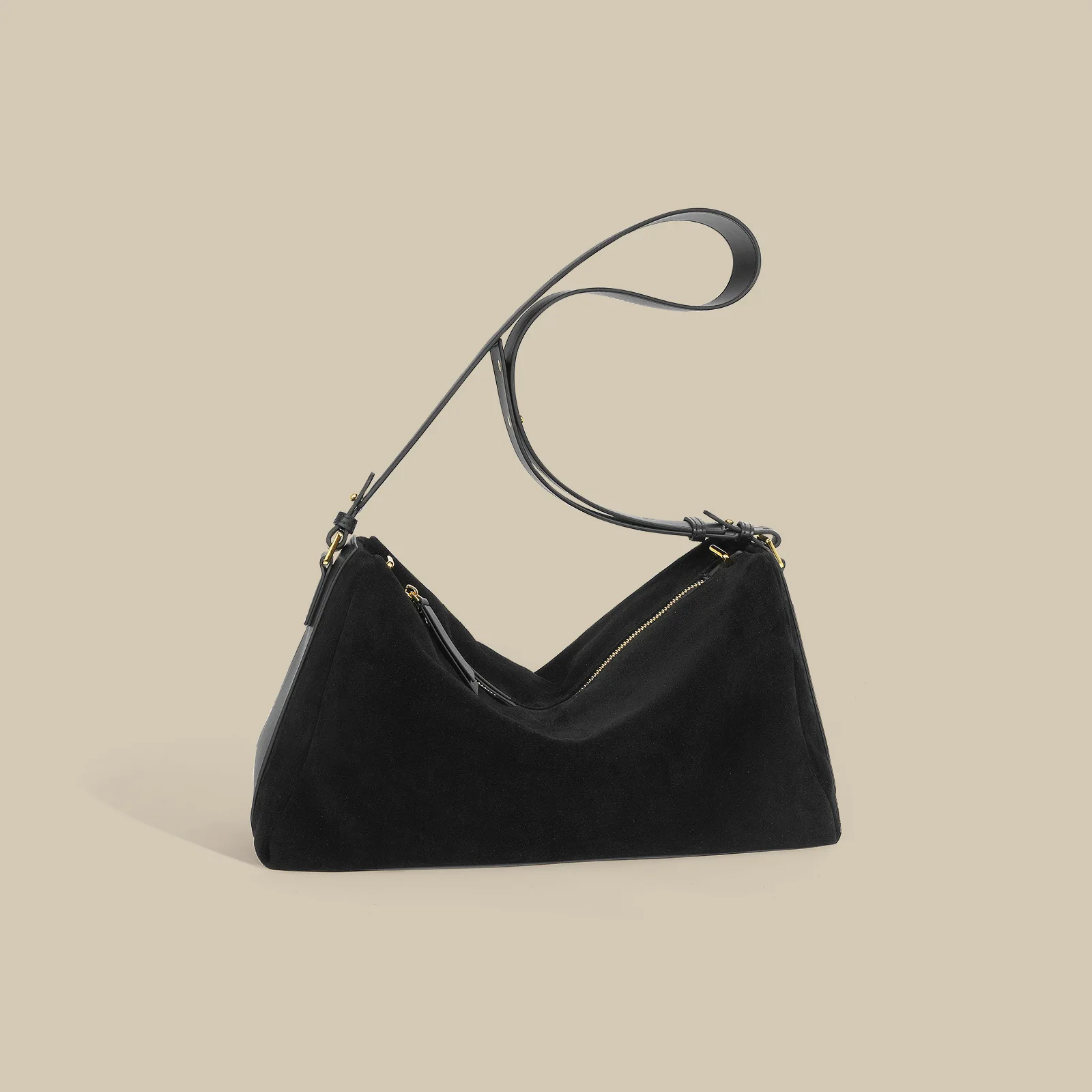2023 New Premium Cowhide Suede Handbag Luxury Designer Large Capacity Portable One Shoulder Oblique Straddle Bag