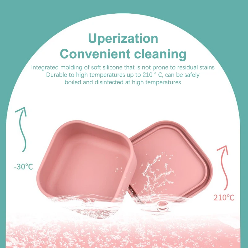 Силиконовый пищевой контейнер Портативный Ланч-бокс для микроволновой печи