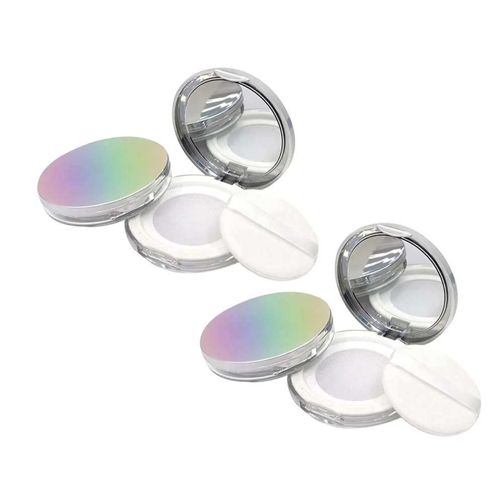 

Powder Box Loose Boxes Case Emptyface Compact Puff Makeup Container Refillable Simple Cases Bodyholders Packing Sub Owder