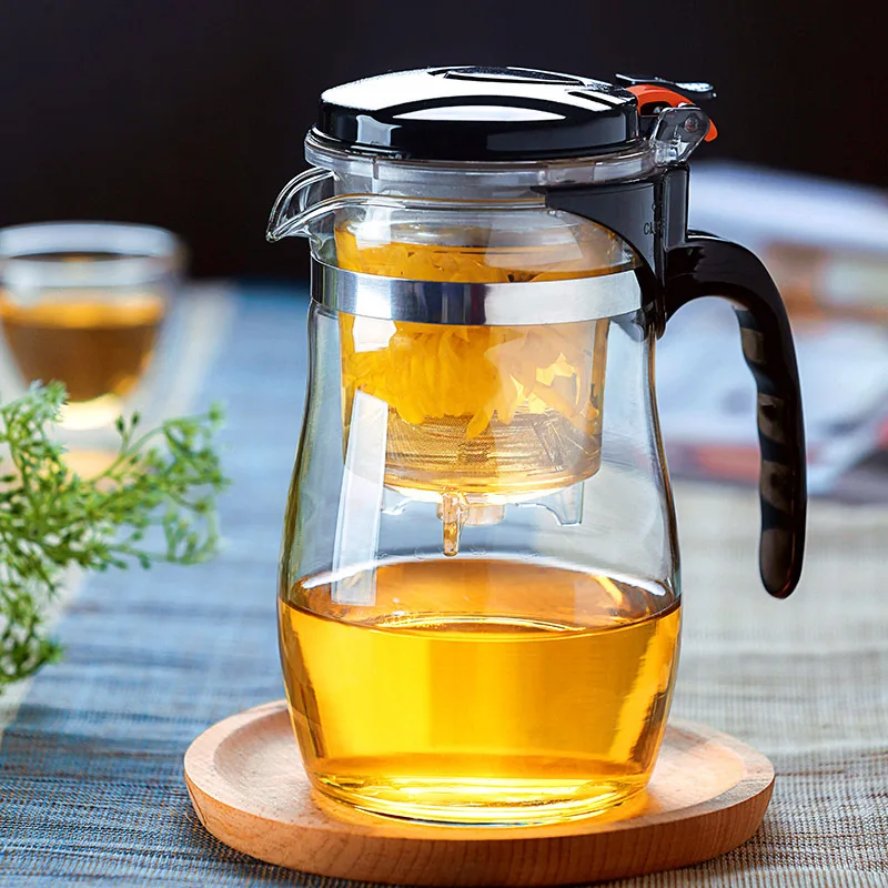 

Heat-resistant glass floating cup tea pot tea maker household filter heat-resistant glass kettle single pot tea set